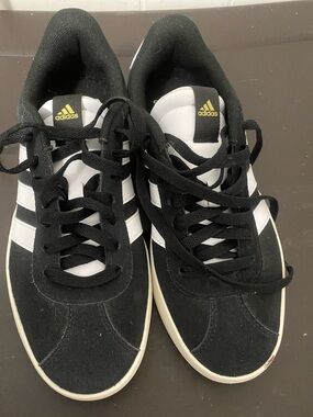 adidas Black and White 3-Stripe Men's Sneakers
